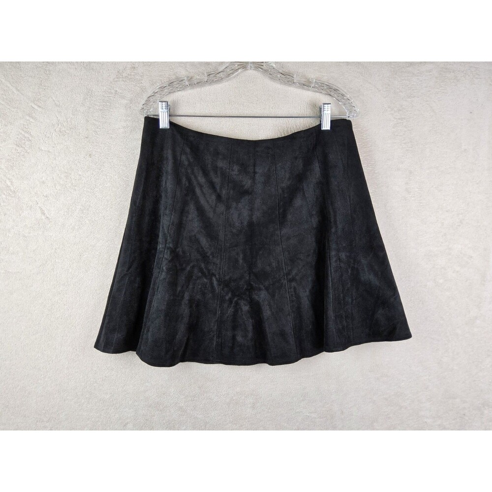 BCBG Maxazria Women's Faux Suede Lined A Line Skirt Size L